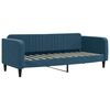 vidaXL Slaapbank met onderschuifbed en lades 80x200 cm fluweel blauw