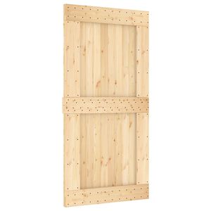 vidaXL Schuifdeur NARVIK Naturel en Zwart 100 x 210 cm (213,5 cm)
