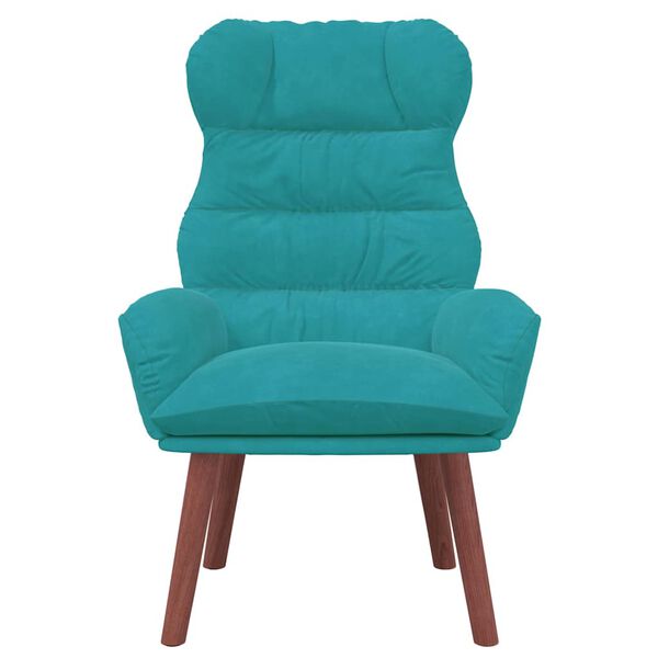 vidaXL Fauteuil Turquoise 69 x 74 x 93 cm Fluweel