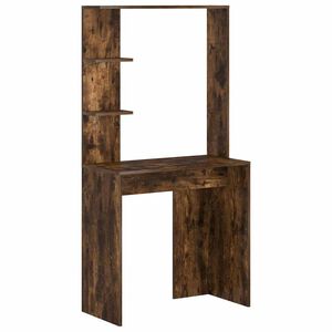 vidaXL Bureau Gerookt eiken Bewerkt hout 78,5 x 37 x 154,5 cm