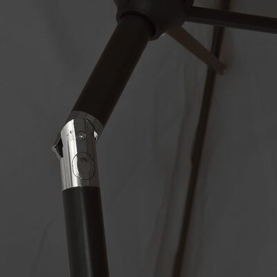 vidaXL Parasol met metalen paal 300x200 cm antraciet