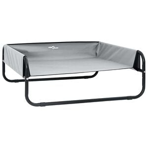 vidaXL Hondenbed Lichtgrijs 57 x 57 x 24 cm Staal