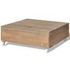 vidaXL Salontafel massief hout bruin