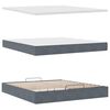 vidaXL Ottoman bed met matrassen 180x200cm fluweel donkergrijs