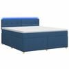 vidaXL Boxspringbed met matras met hoofdeinde Blauw 140 x 200 cm Stof