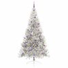 vidaXL Kunstmatig Voorverlicht Kerstboom met 300 LED Zilver 240 cm PET
