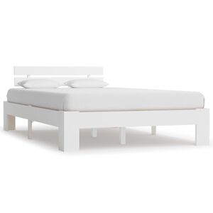 vidaXL Bedframe massief grenenhout wit 120x200 cm