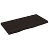 vidaXL Wandschap 80x40x(2-4)cm behandeld massief eikenhout donkerbruin