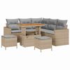 vidaXL Tuin Sofa Set 8 pcs Beige poly rattan