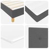 vidaXL Boxspringbed met matras Donkergrijs 120 x 190 cm Stof