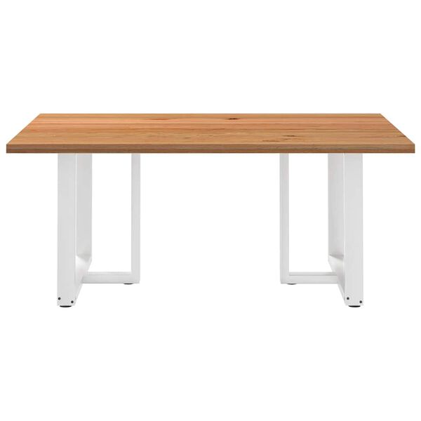 vidaXL Eettafel rechthoekig 180x120x74 cm massief eikenhout lichtbruin