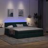 vidaXL Ottoman bed met matrassen en LED's 200x200cm fluweel