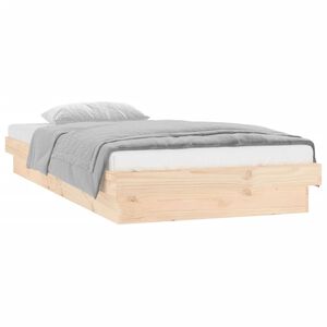vidaXL Bedframe LED massief hout 90x190 cm