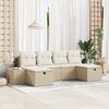 vidaXL Tuin Sofa Set met kussen 6 pcs Beige poly rattan