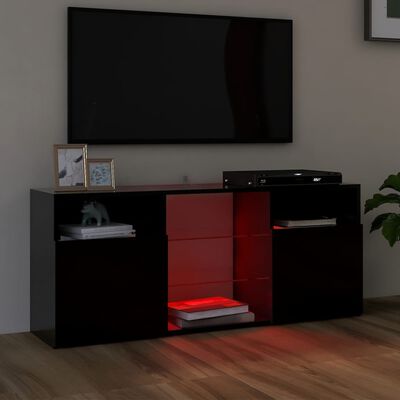 vidaXL Tv-meubel met LED-verlichting 120x30x50 cm zwart