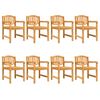vidaXL Tuinstoelen 8 st 58x59x88 cm massief teakhout