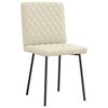 vidaXL Eetkamerstoelen 2 st kunstleer cr&egrave;mekleurig