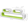 vidaXL Wandplanken kubus 6 st groen en wit