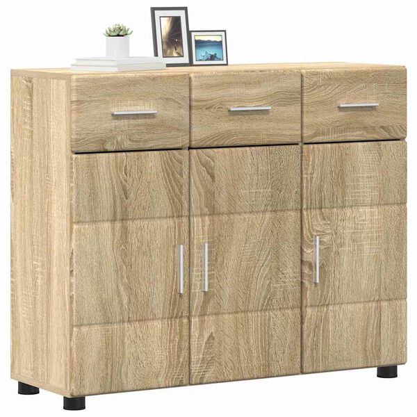 vidaXL Dressoir Sonoma Eiken 88,5 x 30,5 x 73 cm Bewerkt hout