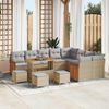 vidaXL Tuin Sofa Set 13 pcs Beige en Lichtgrijs poly rattan