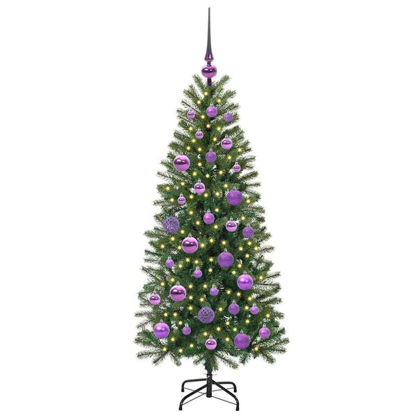 vidaXL Kunstkerstboom met 150 LED met standaard Groen 120 cm PE en PVC