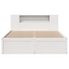 vidaXL Bedframe zonder matras massief grenenhout wit 150x200 cm