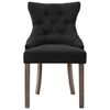 vidaXL Eetkamerstoelen 4 st stof zwart