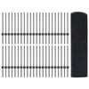 vidaXL Hek met Paal Grijs 0,6 x 100 m Staal en PVC