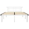 vidaXL Bedframe metaal wit 160x200 cm