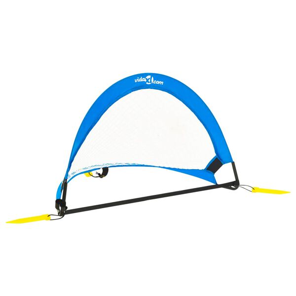 vidaXL 2 st Kindervoetbaldoelen met opbergtas 75,5x46x48 cm