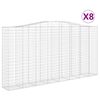 vidaXL Schanskorven 8 st gewelfd 400x50x200/220 cm ijzer