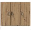 vidaXL Dressoir 90x34x80 cm bewerkt hout artisanaal eikenkleurig