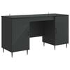 vidaXL Bureau Zwart 142,5 x 50 x 75 cm Bewerkt hout