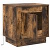 vidaXL Nachtkastje 2 pcs Gerookt eiken 44 x 34,5 x 45 cm Bewerkt hout