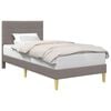 vidaXL Bedframe met hoofdeinde Taupe 90 x 200 cm Stof