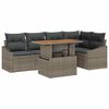 vidaXL Tuin Sofa Set 6 st Grijs Poly riet