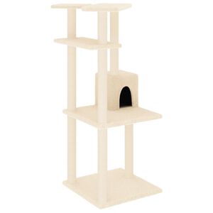 vidaXL Kattenmeubel met sisal krabpalen 123 cm cr&egrave;mekleurig