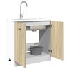 vidaXL Onderkast Lyon 80x46x81,5 cm bewerkt hout sonoma eikenkleurig