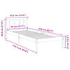 vidaXL Bedframe extra lang zonder matras grenenhout wit 90x210 cm