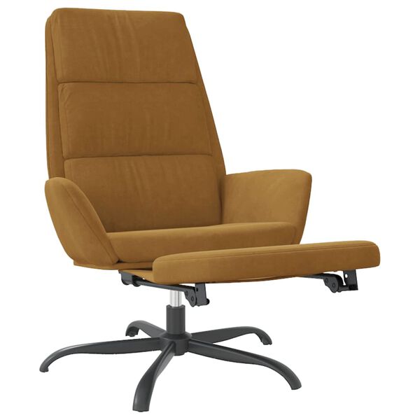 vidaXL Relaxstoel met voetensteun fluweel bruin