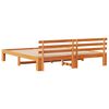 vidaXL Bedframe Wasbruin 200 x 200 cm Massief grenenhout