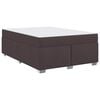 vidaXL Bedframe met matras Donkerbruin 160 x 200 cm Stof