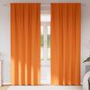 vidaXL Zwart-out Gordijnen met Ringen 2 pcs Feloranje 225 x 140 cm