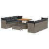 vidaXL Tuinbankenset 11 st Grijs poly rattan