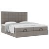 vidaXL Ottoman bed met matrassen 160x200cm stof taupe