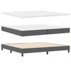 vidaXL Boxspringbed met matras Donkergrijs 200 x 200 cm Stof
