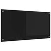 vidaXL Keukenachterwand Zwart 100 x 50 cm gehard glas