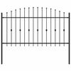 vidaXL Spike Fence ASTEN 200 x 150 cm Gepoedercoat staal Zwart