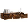 vidaXL Wandkast 102x30x20 bewerkt hout gerookt eikenkleurig