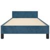vidaXL Bedframe zonder matras 100x200 cm fluweel donkerblauw